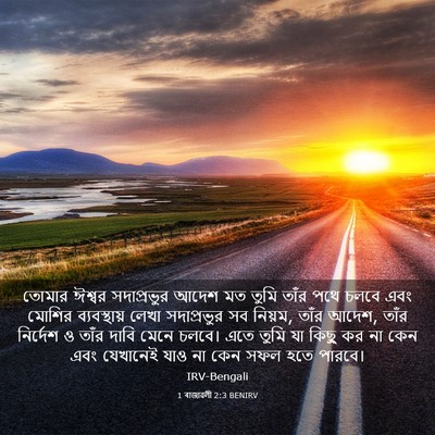 Picture 03 - 1 ৰাজাৱলী 2:3 BENIRV - তোমার ঈশ্বর - Bible Verse Picture