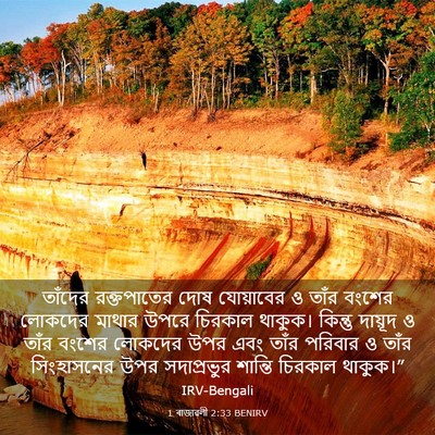 Picture 03 - 1 ৰাজাৱলী 2:33 BENIRV - তাঁদের রক্তপাতের - Bible Verse Picture