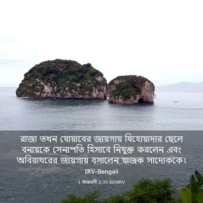 Picture 03 - 1 ৰাজাৱলী 2:35 BENIRV - রাজা তখন যোয়াবের - Bible Verse Picture