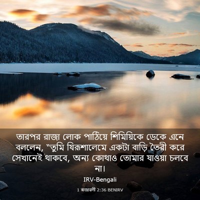 Picture 03 - 1 ৰাজাৱলী 2:36 BENIRV - তারপর রাজা লোক - Bible Verse Picture