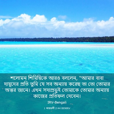 Picture 03 - 1 ৰাজাৱলী 2:44 BENIRV - শলোমন শিমিয়িকে - Bible Verse Picture