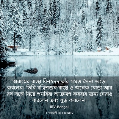 Picture 03 - 1 ৰাজাৱলী 20:1 BENIRV - অরামের রাজা - Bible Verse Picture