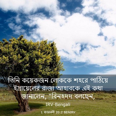 Picture 03 - 1 ৰাজাৱলী 20:2 BENIRV - তিনি কয়েকজন - Bible Verse Picture