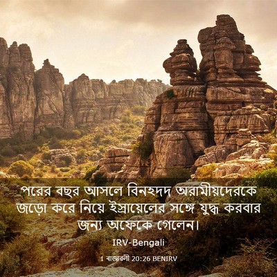 Picture 03 - 1 ৰাজাৱলী 20:26 BENIRV - পরের বছর আসলে - Bible Verse Picture