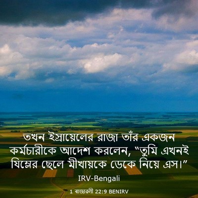 Picture 03 - 1 ৰাজাৱলী 22:9 BENIRV - তখন ইস্রায়েলের - Bible Verse Picture