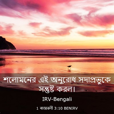Picture 03 - 1 ৰাজাৱলী 3:10 BENIRV - শলোমনের এই অনুরোধ - Bible Verse Picture
