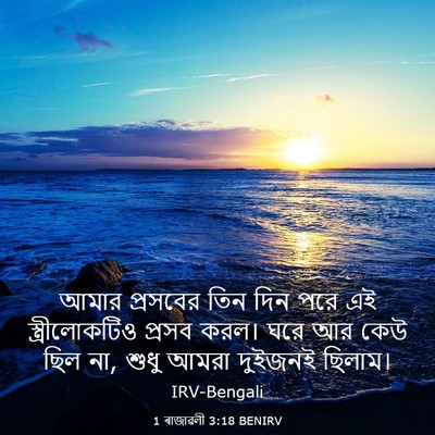 Picture 03 - 1 ৰাজাৱলী 3:18 BENIRV - আমার প্রসবের তিন - Bible Verse Picture