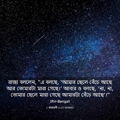 Picture 03 - 1 ৰাজাৱলী 3:23 BENIRV - রাজা বললেন, “এ - Bible Verse Picture
