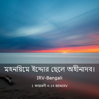 Picture 03 - 1 ৰাজাৱলী 4:14 BENIRV - মহনয়িমে ইদ্দোর - Bible Verse Picture