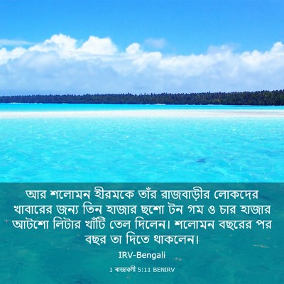 Picture 03 - 1 ৰাজাৱলী 5:11 BENIRV - আর শলোমন হীরমকে - Bible Verse Picture