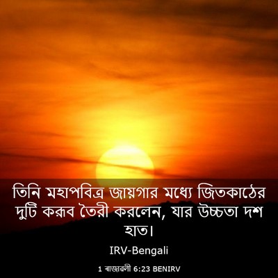 Picture 03 - 1 ৰাজাৱলী 6:23 BENIRV - তিনি মহাপবিত্র - Bible Verse Picture