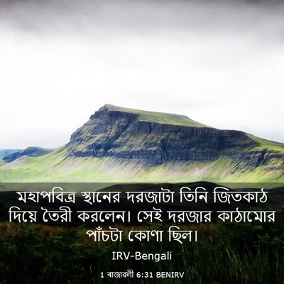 Picture 03 - 1 ৰাজাৱলী 6:31 BENIRV - মহাপবিত্র স্থানের - Bible Verse Picture