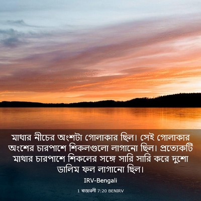 Picture 03 - 1 ৰাজাৱলী 7:20 BENIRV - মাথার নীচের অংশটা - Bible Verse Picture