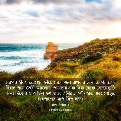 Picture 03 - 1 ৰাজাৱলী 7:23 BENIRV - তারপর হীরম - Bible Verse Picture