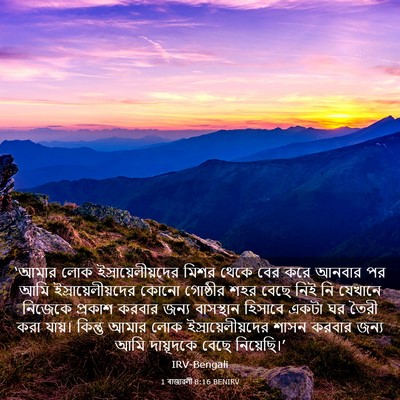 Picture 03 - 1 ৰাজাৱলী 8:16 BENIRV - ‘আমার লোক - Bible Verse Picture