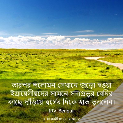 Picture 03 - 1 ৰাজাৱলী 8:22 BENIRV - তারপর শলোমন - Bible Verse Picture