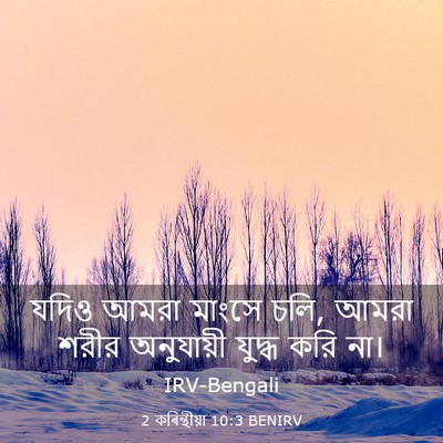 Picture 03 - 2 কৰিন্থীয়া 10:3 BENIRV - যদিও আমরা মাংসে - Bible Verse Picture
