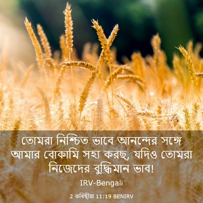 Picture 03 - 2 কৰিন্থীয়া 11:19 BENIRV - তোমরা নিশ্চিত - Bible Verse Picture