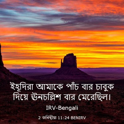 Picture 03 - 2 কৰিন্থীয়া 11:24 BENIRV - ইহূদিরা আমাকে - Bible Verse Picture