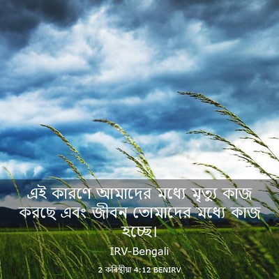 Picture 03 - 2 কৰিন্থীয়া 4:12 BENIRV - এই কারণে আমাদের - Bible Verse Picture
