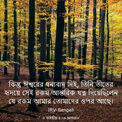 Picture 03 - 2 কৰিন্থীয়া 8:16 BENIRV - কিন্তু ঈশ্বরের - Bible Verse Picture