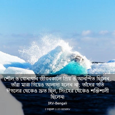 Picture 03 - 2 চমূৱেল 1:23 BENIRV - শৌল ও যোনাথান - Bible Verse Picture