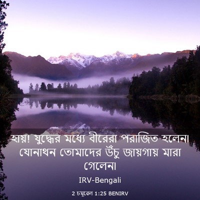 Picture 03 - 2 চমূৱেল 1:25 BENIRV - হায়! যুদ্ধের - Bible Verse Picture