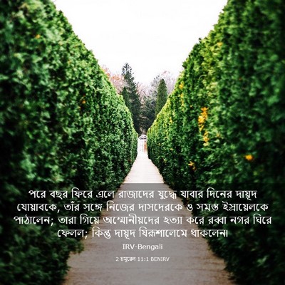 Picture 03 - 2 চমূৱেল 11:1 BENIRV - পরে বছর ফিরে এলে - Bible Verse Picture