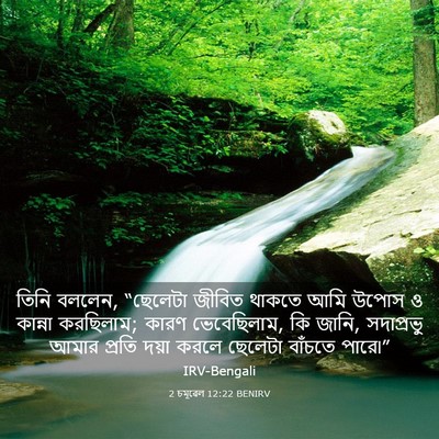Picture 03 - 2 চমূৱেল 12:22 BENIRV - তিনি বললেন, - Bible Verse Picture