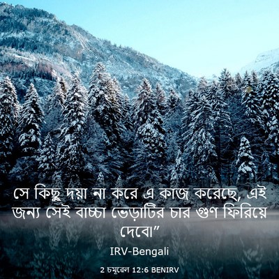 Picture 03 - 2 চমূৱেল 12:6 BENIRV - সে কিছু দয়া না করে - Bible Verse Picture
