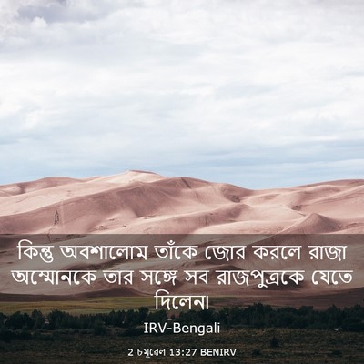 Picture 03 - 2 চমূৱেল 13:27 BENIRV - কিন্তু অবশালোম - Bible Verse Picture