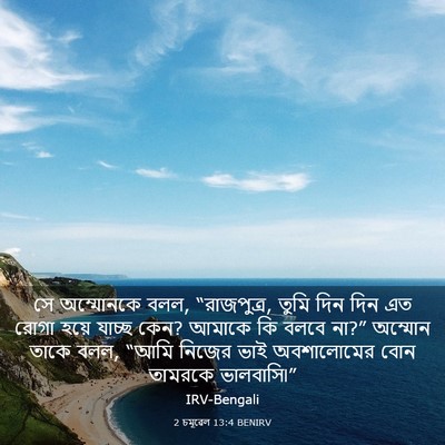 Picture 03 - 2 চমূৱেল 13:4 BENIRV - সে অম্মোনকে বলল, - Bible Verse Picture