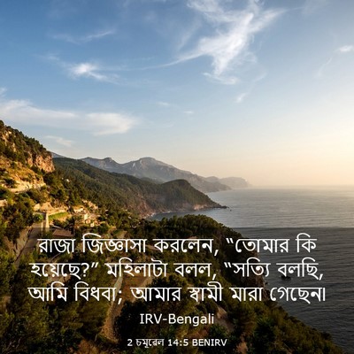 Picture 03 - 2 চমূৱেল 14:5 BENIRV - রাজা জিজ্ঞাসা - Bible Verse Picture