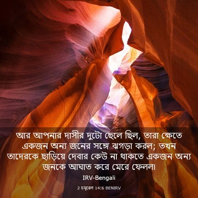 Picture 03 - 2 চমূৱেল 14:6 BENIRV - আর আপনার দাসীর - Bible Verse Picture