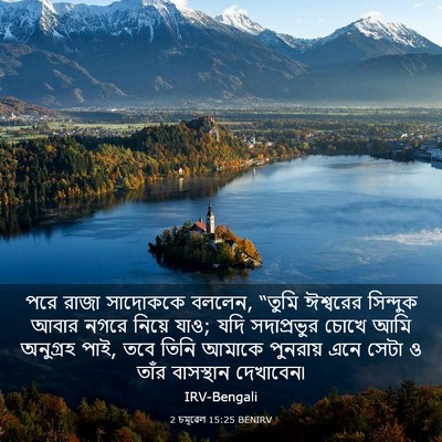 Picture 03 - 2 চমূৱেল 15:25 BENIRV - পরে রাজা সাদোককে - Bible Verse Picture