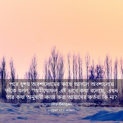 Picture 03 - 2 চমূৱেল 17:6 BENIRV - পরে হূশয় - Bible Verse Picture