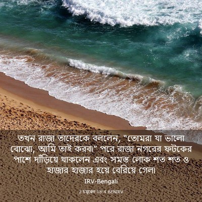 Picture 03 - 2 চমূৱেল 18:4 BENIRV - তখন রাজা তাদেরকে - Bible Verse Picture
