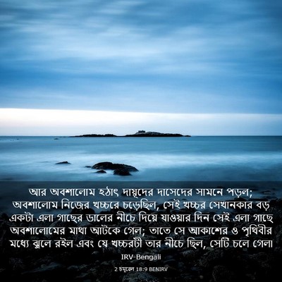 Picture 03 - 2 চমূৱেল 18:9 BENIRV - আর অবশালোম হঠাৎ - Bible Verse Picture