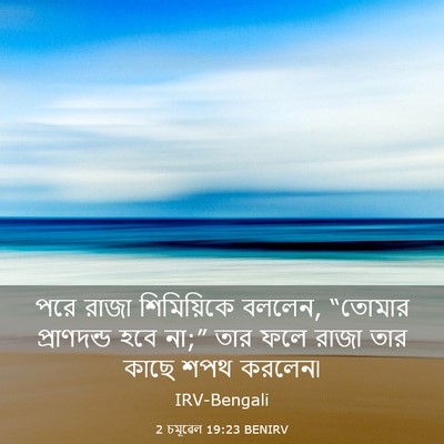 Picture 03 - 2 চমূৱেল 19:23 BENIRV - পরে রাজা - Bible Verse Picture