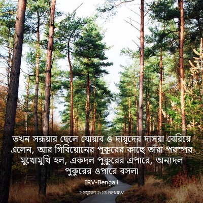Picture 03 - 2 চমূৱেল 2:13 BENIRV - তখন সরূয়ার ছেলে - Bible Verse Picture