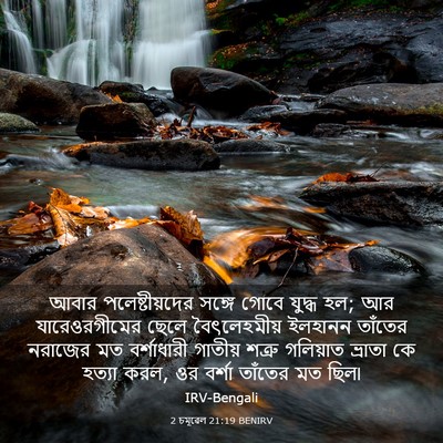 Picture 03 - 2 চমূৱেল 21:19 BENIRV - আবার পলেষ্টীয়দের - Bible Verse Picture