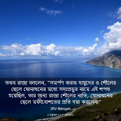 Picture 03 - 2 চমূৱেল 21:7 BENIRV - তখন রাজা বললেন, - Bible Verse Picture