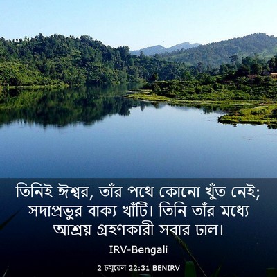 Picture 03 - 2 চমূৱেল 22:31 BENIRV - তিনিই ঈশ্বর, তাঁর - Bible Verse Picture