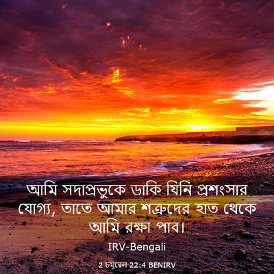 Picture 03 - 2 চমূৱেল 22:4 BENIRV - আমি সদাপ্রভুকে - Bible Verse Picture