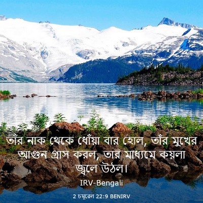 Picture 03 - 2 চমূৱেল 22:9 BENIRV - তাঁর নাক থেকে - Bible Verse Picture