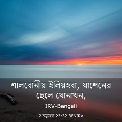 Picture 03 - 2 চমূৱেল 23:32 BENIRV - শালবোনীয় - Bible Verse Picture