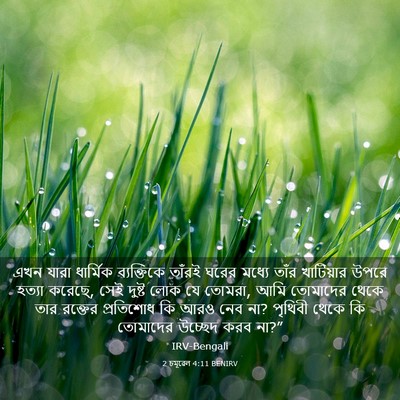 Picture 03 - 2 চমূৱেল 4:11 BENIRV - এখন যারা ধার্মিক - Bible Verse Picture
