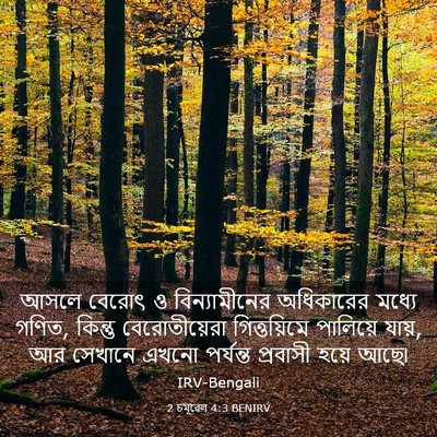 Picture 03 - 2 চমূৱেল 4:3 BENIRV - আসলে বেরোৎ ও - Bible Verse Picture