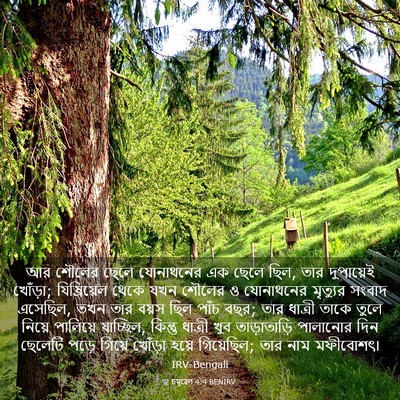 Picture 03 - 2 চমূৱেল 4:4 BENIRV - আর শৌলের ছেলে - Bible Verse Picture