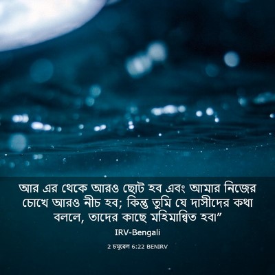 Picture 03 - 2 চমূৱেল 6:22 BENIRV - আর এর থেকে আরও ছোট - Bible Verse Picture